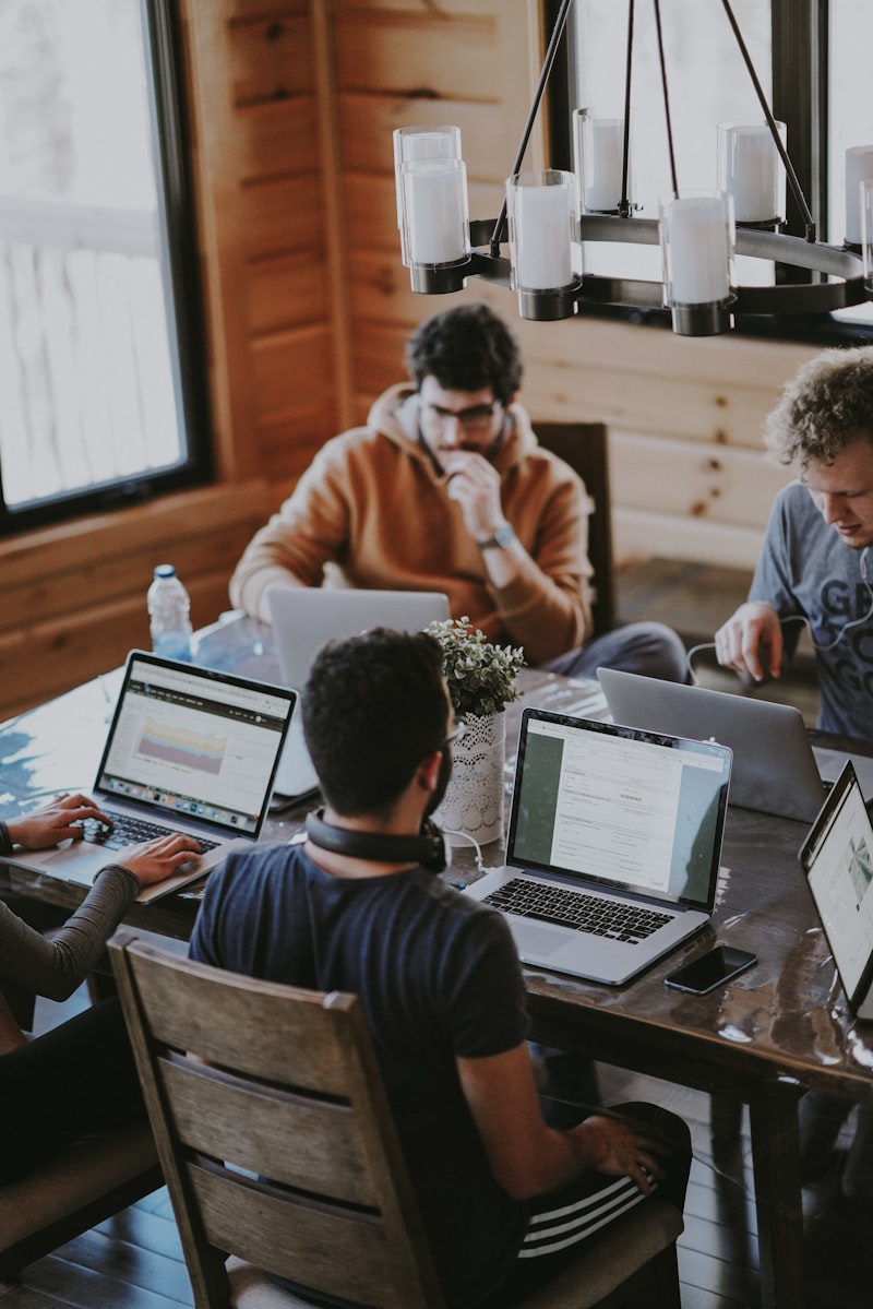Software engineers working together